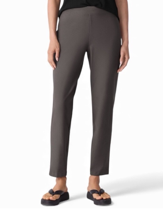 Eileen Fisher Pants - Eileen Fisher Washable Stretch Crepe Slim Ankle Pants Meteor Gray Size Medium